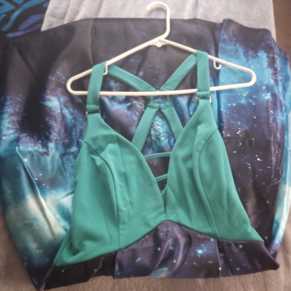 Teal Strappy Bralette
